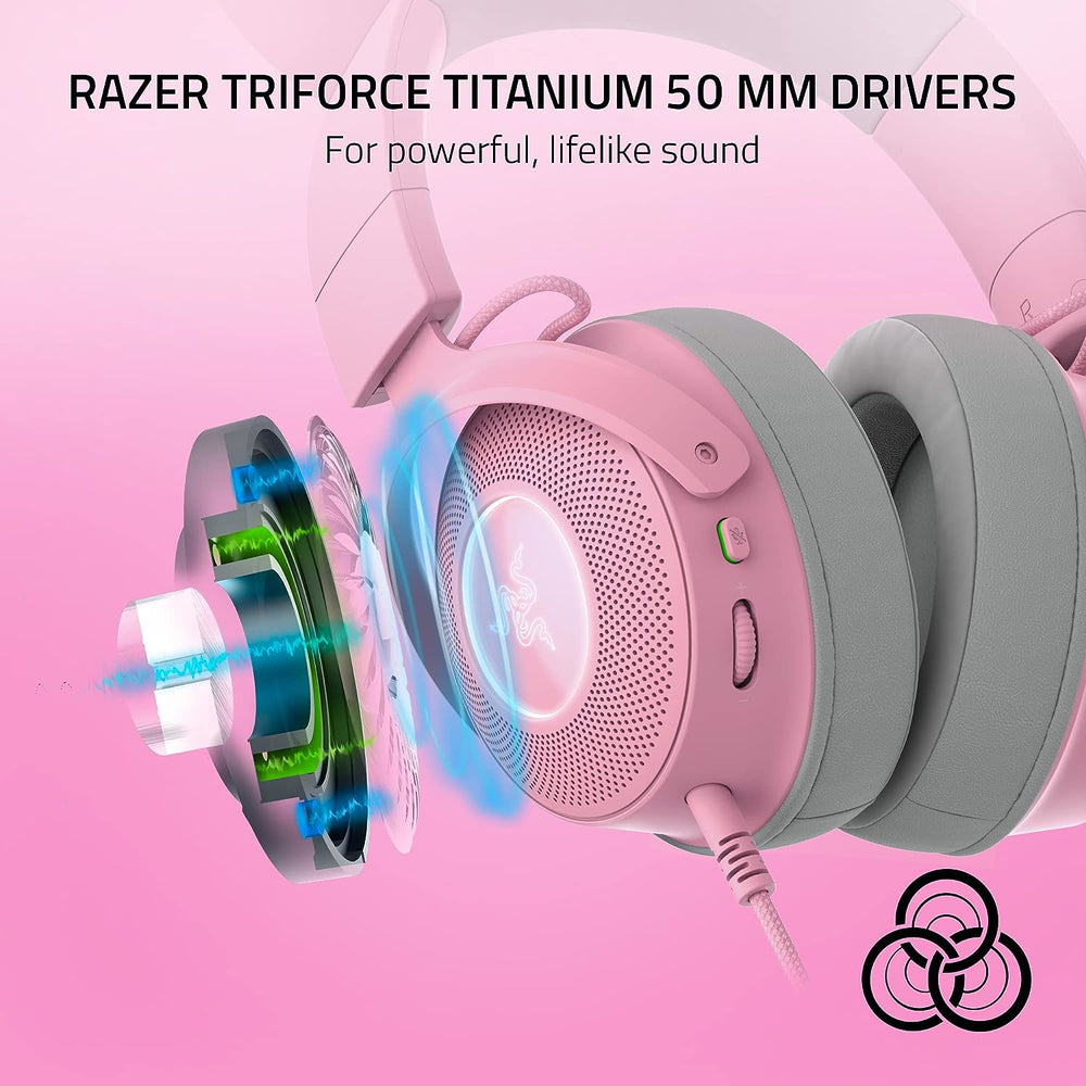 Audifono Gamer Razer Kraken Kitty V2 Pro Chroma Usb Rosado – imagen 4