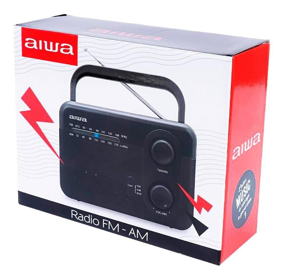 Radio Analógico Am Fm Portátil Aiwa Awfml4 Negro – imagen 3