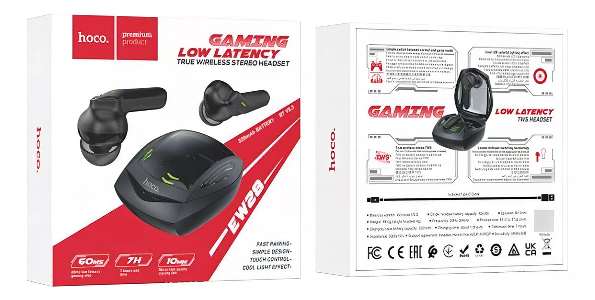 Audifonos Gamer Bluetooth Hoco In Ear Ew28 Negro – imagen 2