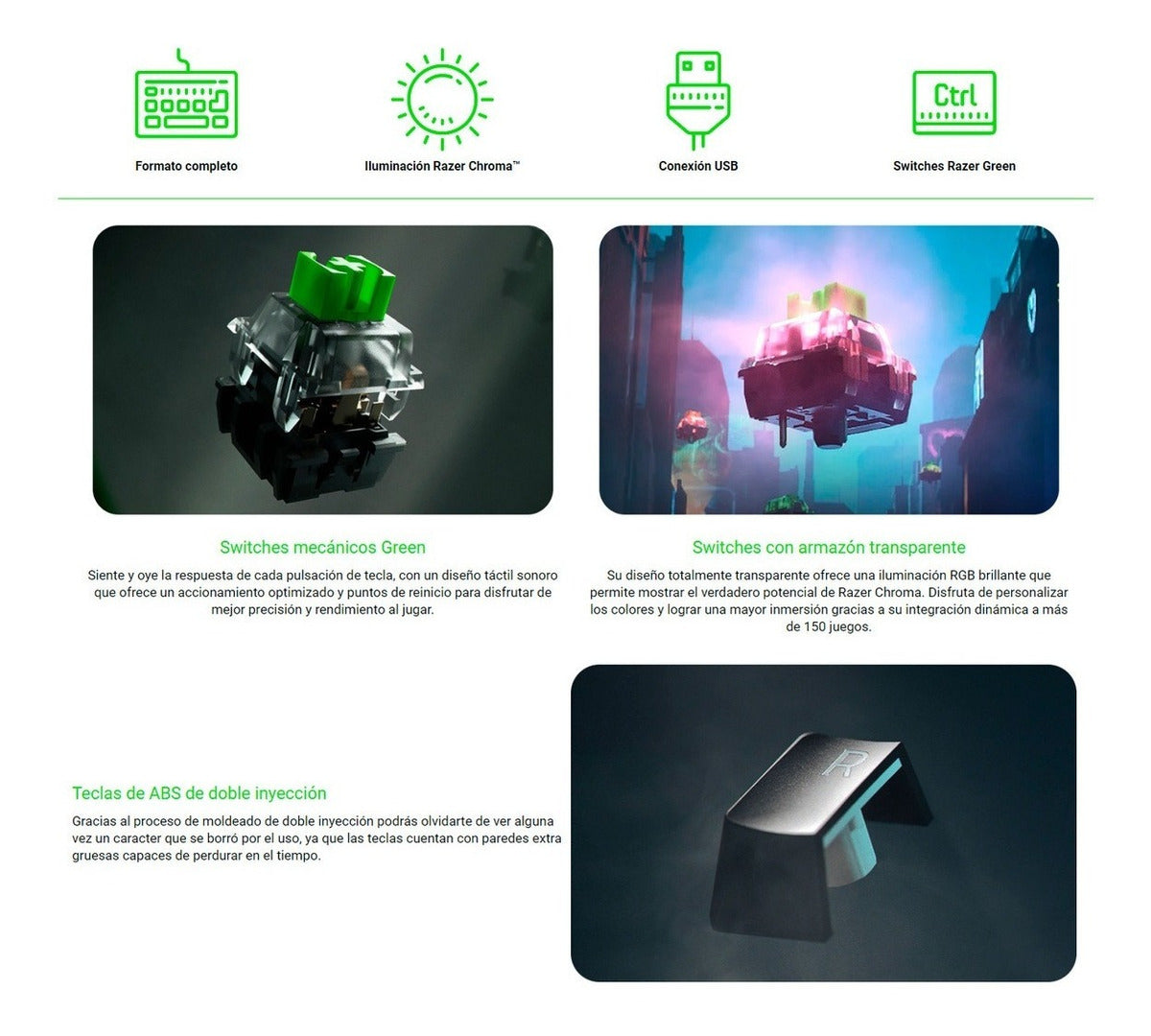 Teclado Gamer Razer Mecanico Blackwidow V3 Switch Green Rosado – imagen 4