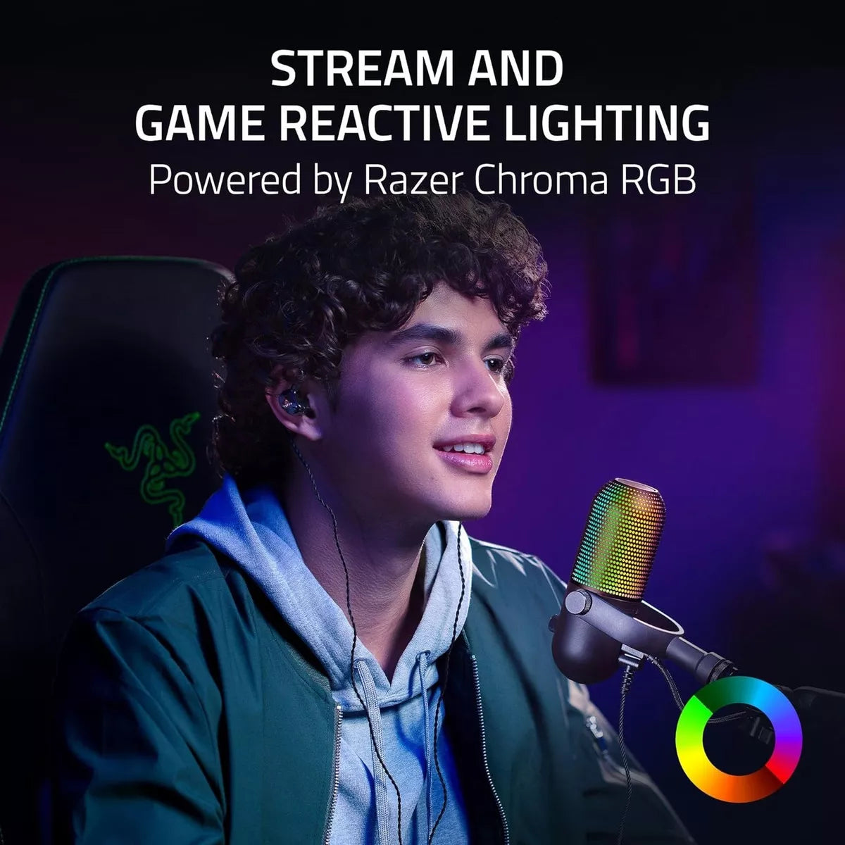 Micrófono Gamer Streamer Razer Seiren V3 Chroma Negro – imagen 4