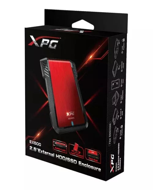 Cofre 2.5 Adata Xpg Usb 3.2 Gen 1 EX500 Rojo – imagen 2