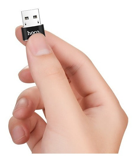 Adaptador Usb a Tipo C Hoco UA6 Negro – imagen 3