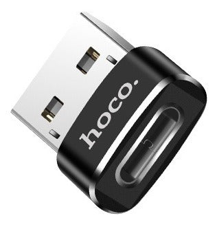Adaptador Usb a Tipo C Hoco UA6 Negro – imagen 2