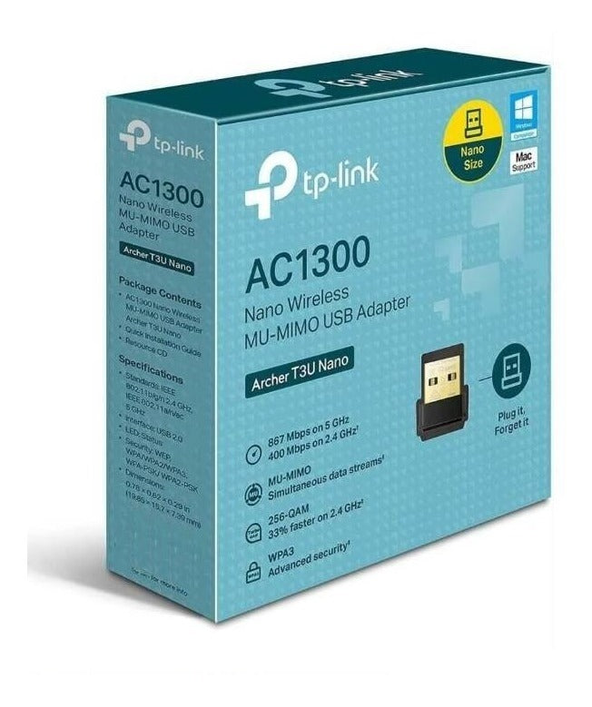 Adaptador Usb Inalambrico Wifi Tp-link Archer T3u Nano Ac1300 – imagen 2