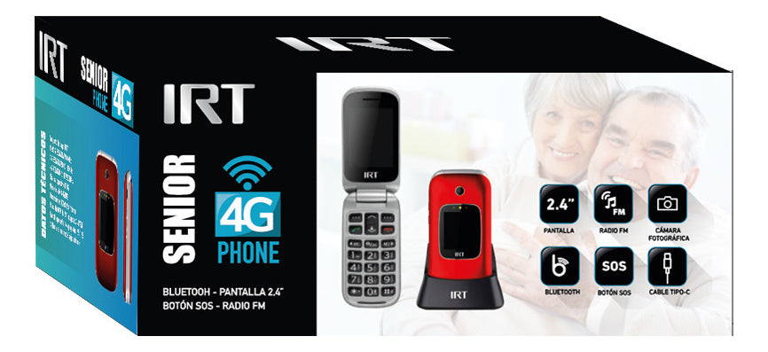 Telefono Celular Senior Adulto Mayor Irt 4g Lte Irt Rojo – imagen 5