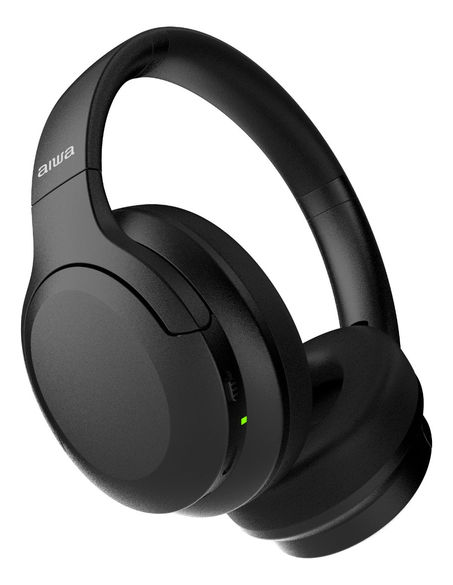 Audífono Bluetooth On-ear Aiwa Aw-45ANC Cancelacion De Ruido Negro – imagen 3