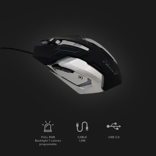 Mouse Gamer Inferno Njoytech Rgb 2400dpi Negro – imagen 4