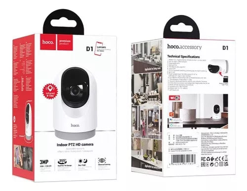 Cámara Seguridad Wifi Video Hoco D1 Full Hd Blanco – imagen 4