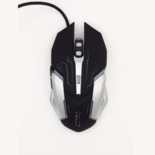 Mouse Gamer Inferno Njoytech Rgb 2400dpi Negro – imagen 2