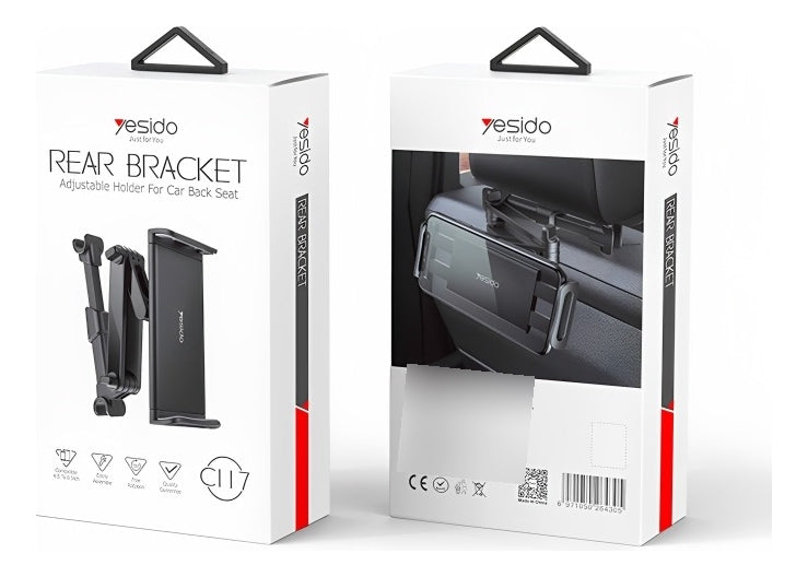 Soporte Respaldo Asiento Para Tablet Yesido C117 Negro – imagen 3