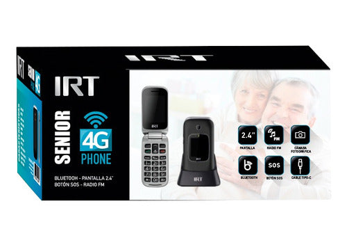 Telefono Celular Senior Adulto Mayor Irt 4g Lte Irt Negro – imagen 2