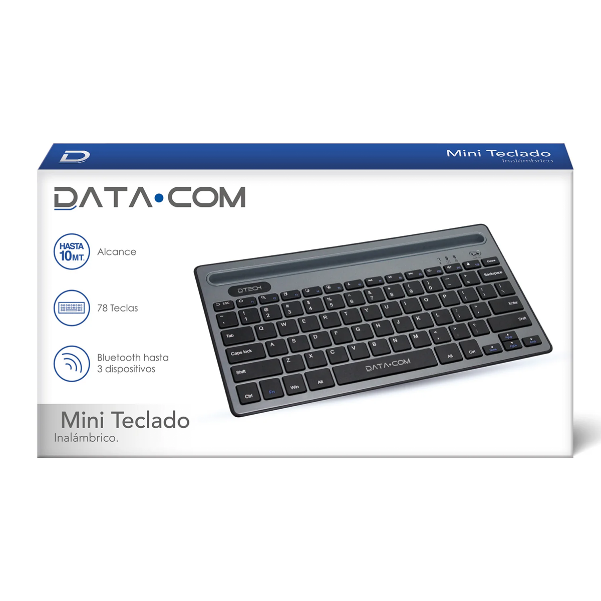 Teclado Mini Inalámbrico Datacom Negro – imagen 2