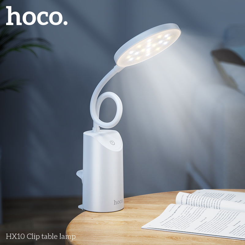 Lampara Escritorio Mesa Hoco Hx10 Con Pinza Blanco – imagen 2