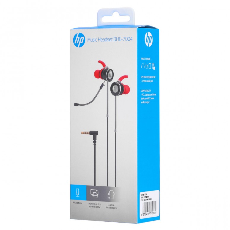Audifonos Gamer Hp Dhe-7004 Pc Ps4 Xbox Rojo – imagen 3