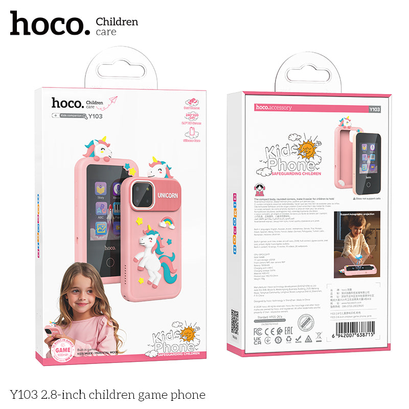 Telefono Celular Gamer Para Niños Hoco Y103 Rosado – imagen 4