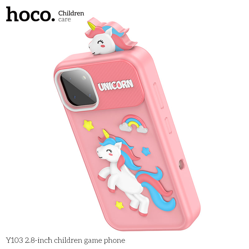 Telefono Celular Gamer Para Niños Hoco Y103 Rosado – imagen 3