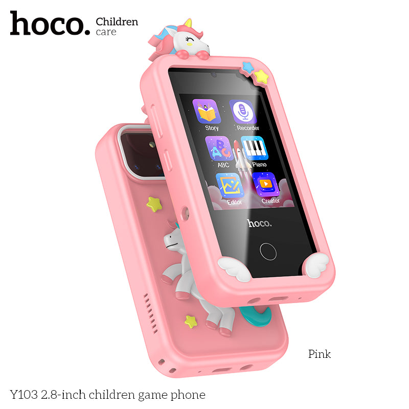 Telefono Celular Gamer Para Niños Hoco Y103 Rosado – imagen 2