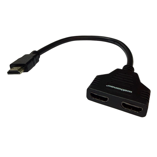 Cable Divisor Hdmi Splitter 2 Salidas 1 Entrada Welkonex Negro