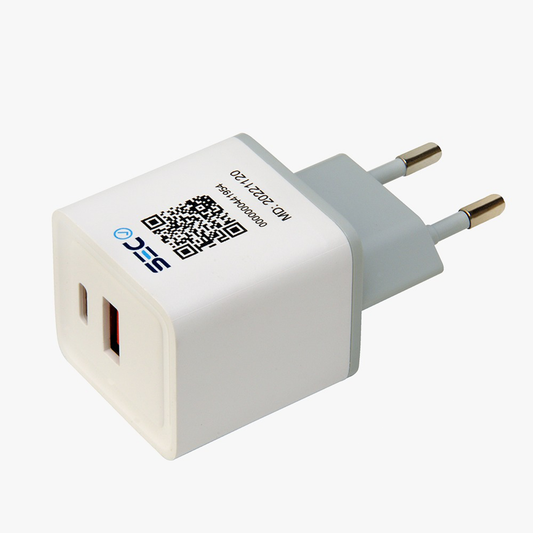 Cargador Tecmaster 30w Carga Rapida QC3.0 2 Puertos Blanco