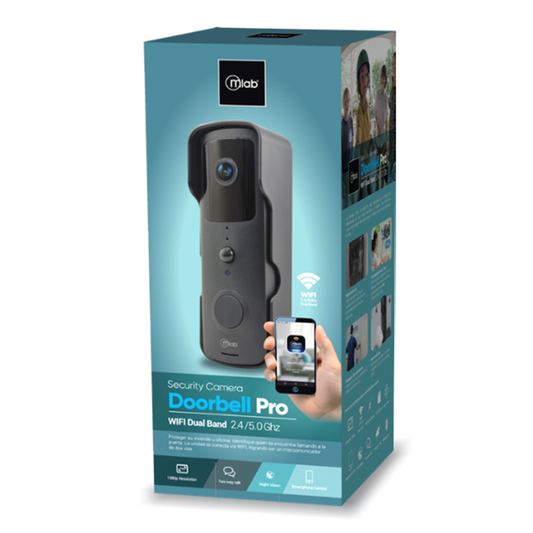 Cámara Wifi Video Portero Doorbell Pro Microlab 9256 Negro