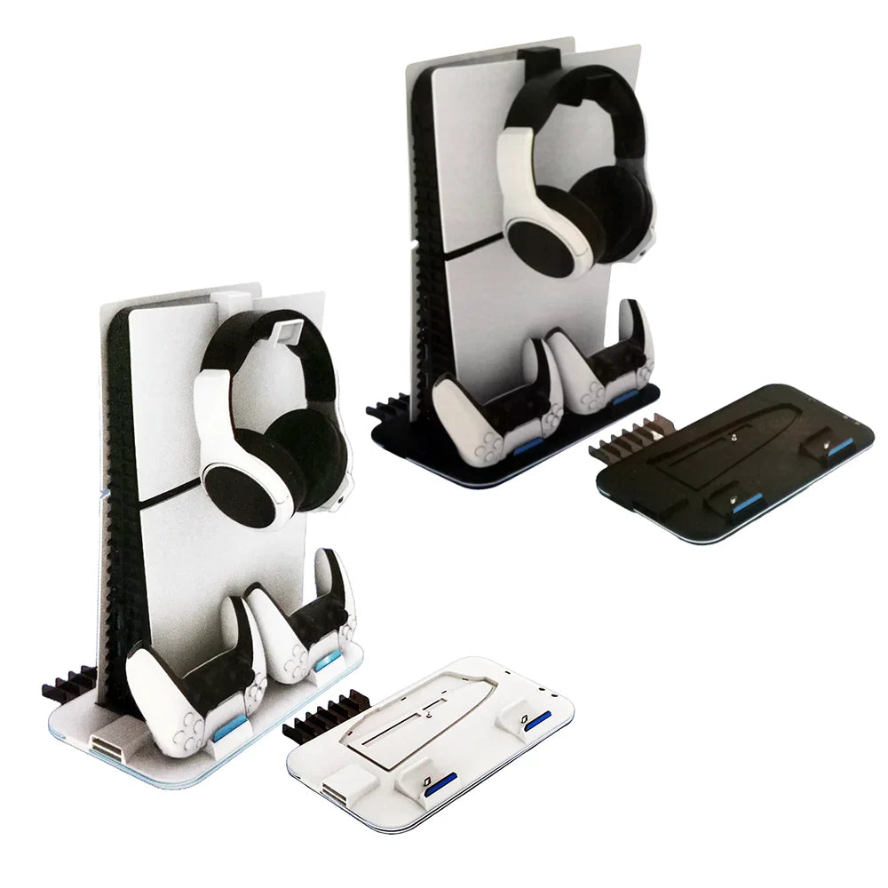 Soporte Cargador Lucky Fox Lf-p0527 Rgb Para Ps5 Slim y Disco Blanco – imagen 4