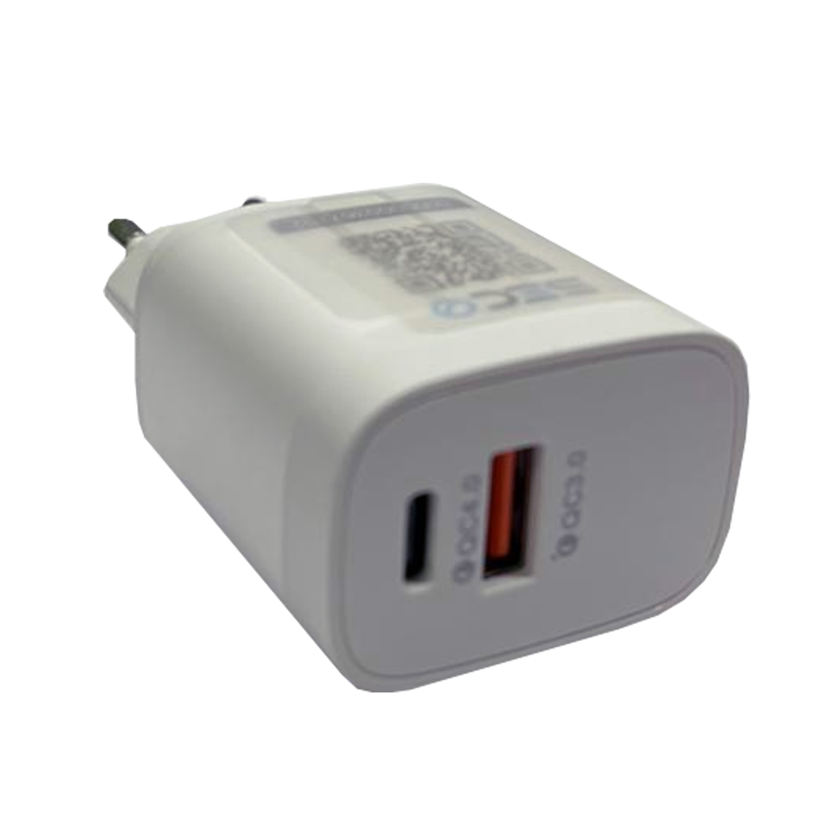 Cargador Dual Clover Usb QC 3.0 + QC 4.0 PD 18W Blanco – imagen 2