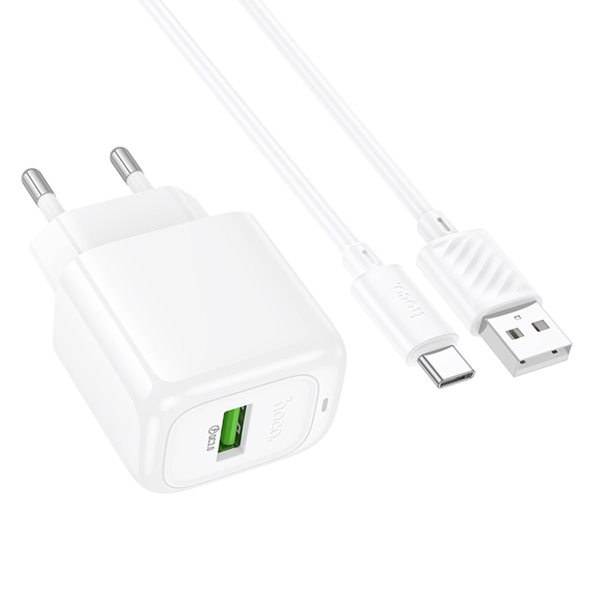 Cargador Carga Rapida Qc 3.0 Hoco Cs52a 18w + Cable Tipo C
