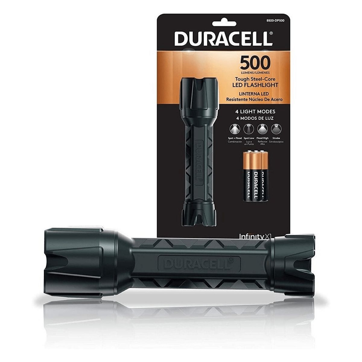 Linterna Led Duracell 500 Lumen Flashlight Negro