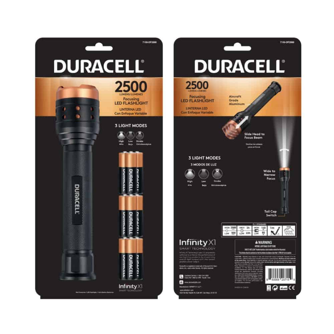 Linterna Led Duracell 2500 Lumenes 7159-DF2500 Negro – imagen 2