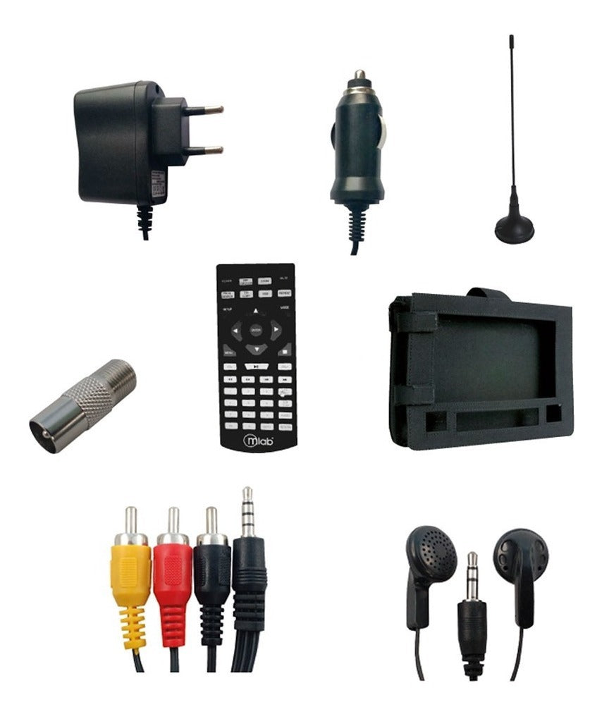 Dvd Portátil Con Tv Microlab 9" + Funda Protectora Negro – imagen 3