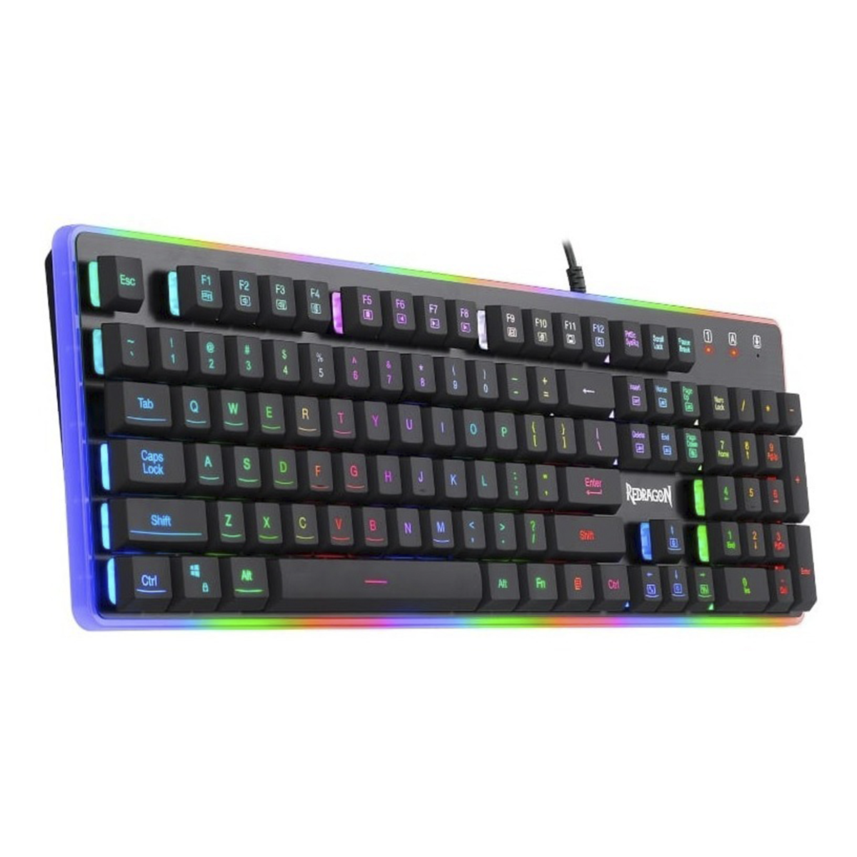 Teclado Gamer Semi Mecanico Redragon Dyaus 2 Rgb Negro