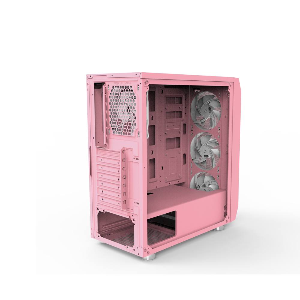 Gabinete Gamer Fantech Rgb Aero Cg80 Sakura Edition Rosado – imagen 5