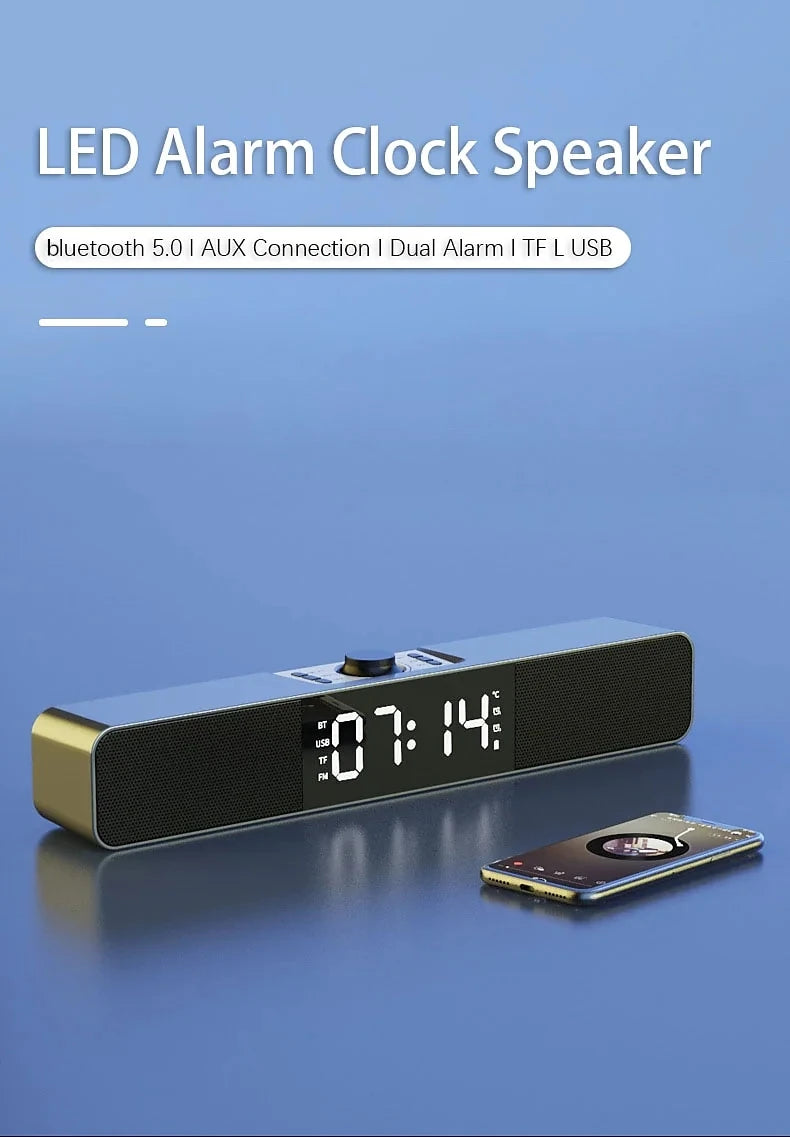 Parlante Bluetooth Lenovo Thinkplus TS2 Reloj Despertador Digital Negro – imagen 3