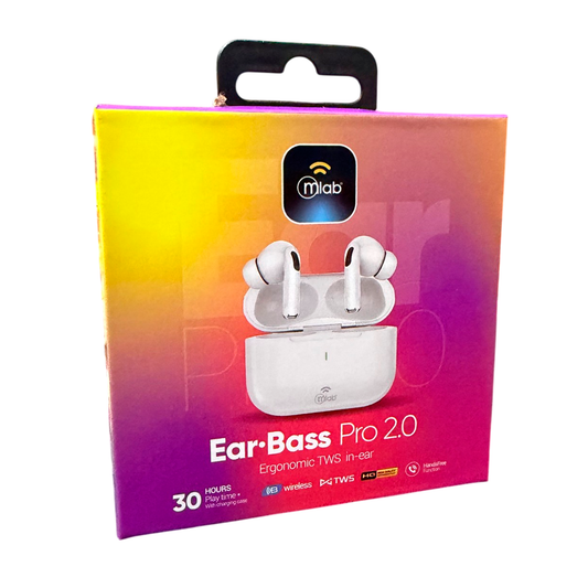 Audifonos In Ear Bluetooth Mlab Ear Bass Pro 2.0 M9776 Blanco