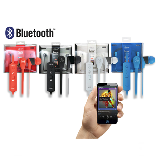 Audífonos Bluetooth Sport Ear Clip Microlab Celeste – imagen 2