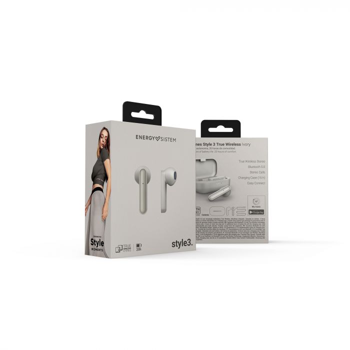 Audifonos Bluetooth Energy Sistem Earphones Style 3 Blanco – imagen 2