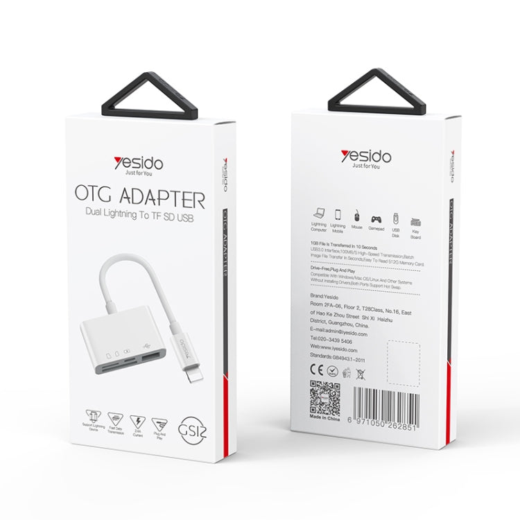 Adaptador Lector Lightning Hub 4 en 1 Yesido Gs12 Blanco – imagen 3