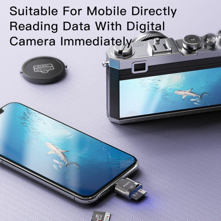 Lector de Tarjeta Mini Otg Yesido Gs18 Conector Lightning Negro – imagen 3