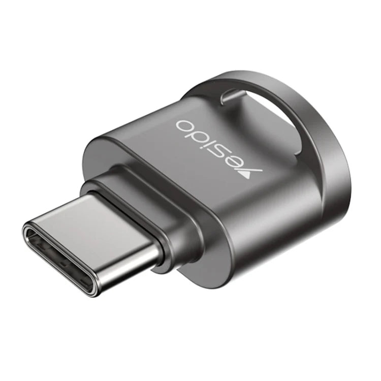 Lector de Tarjeta Mini Otg Yesido Gs19 Conector Tipo C Negro