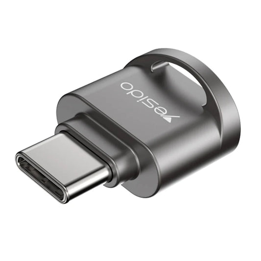 Lector de Tarjeta Mini Otg Yesido Gs19 Conector Tipo C Negro