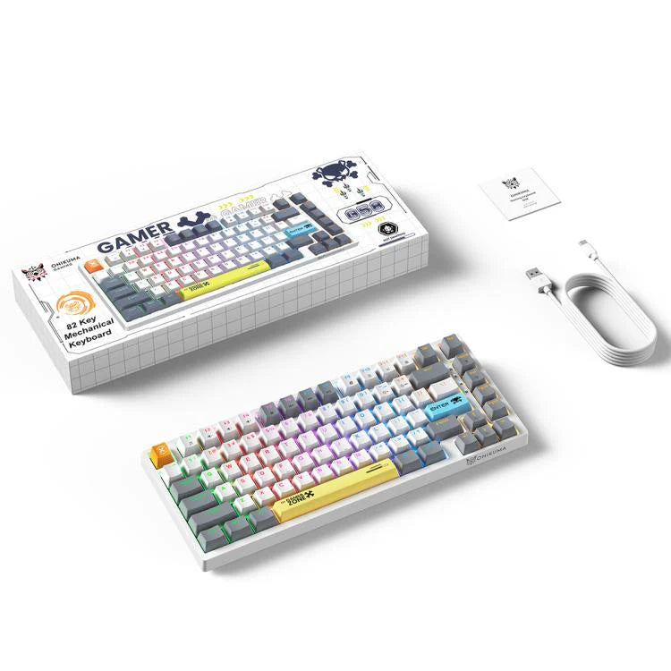 Teclado Gamer Mecanico Onikuma G58 Rgb 82 Teclas Ingles Blanco – imagen 4