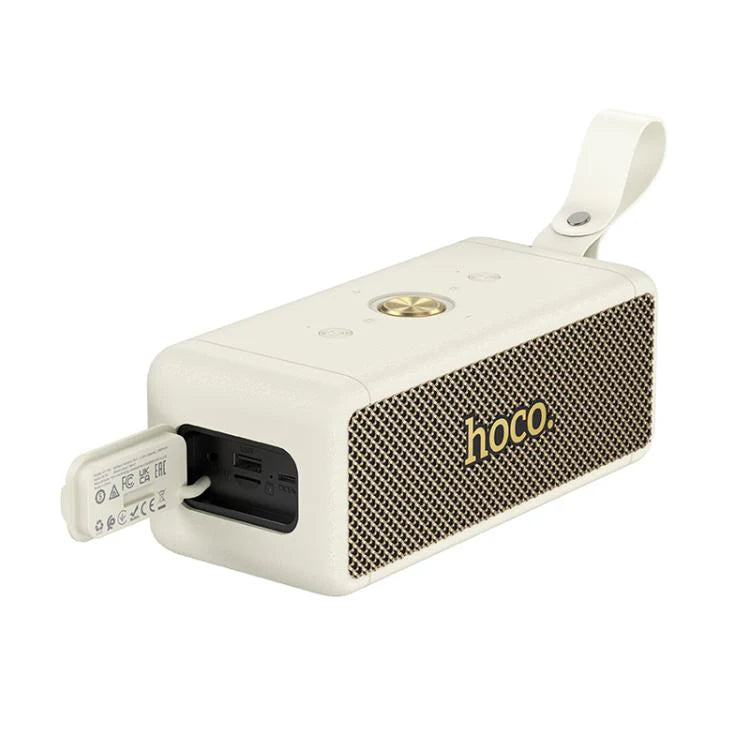 Parlante Bluetooth Hoco Ht1 Pro Marquis Fm Tf Tws Blanco – imagen 4