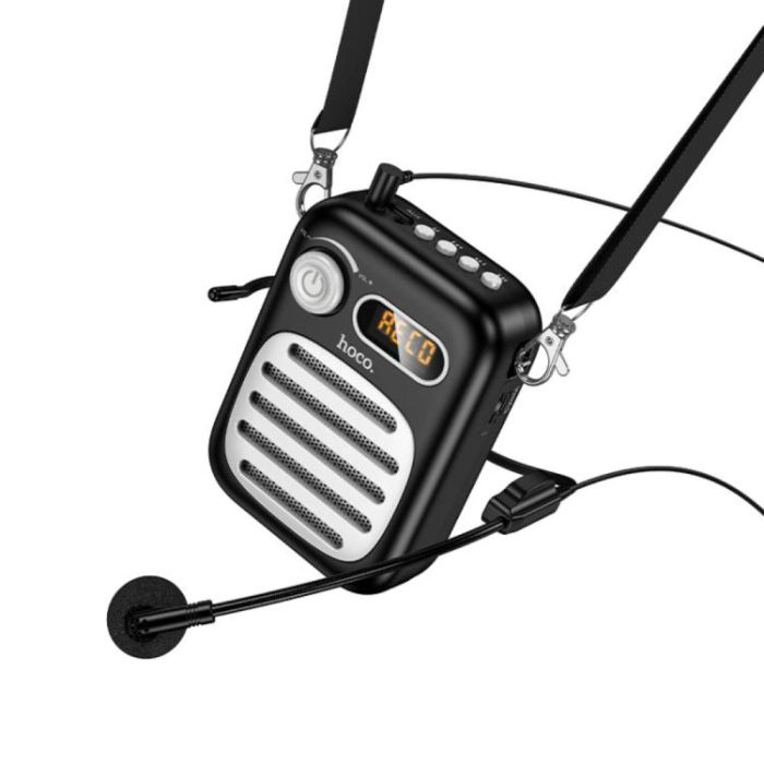 Parlante Bluetooth Hoco L23 Lemony Microfono y Cable Negro – imagen 2