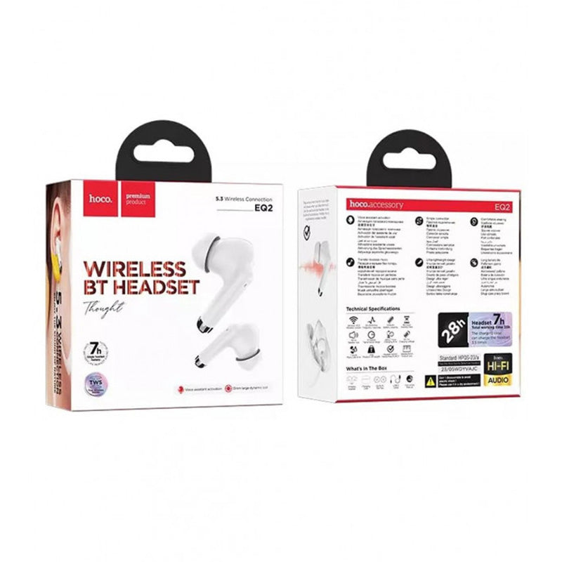Audífonos Bluetooth Hoco EQ2 Thought Tws In Ear Blanco – imagen 2