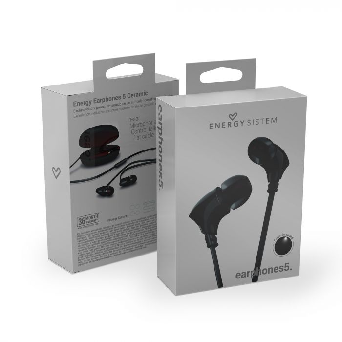 Audífono Earphones 5 Ceramic Energy Sistem Negro – imagen 2
