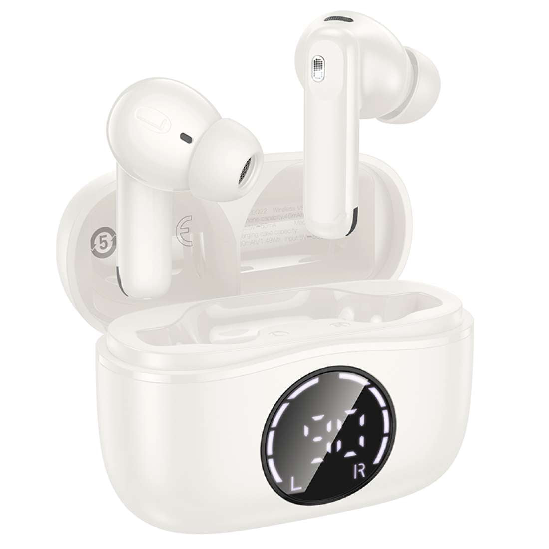 Audífonos In Ear Bluetooth Hoco Tws Eq22 Singer Anc Enc Blanco