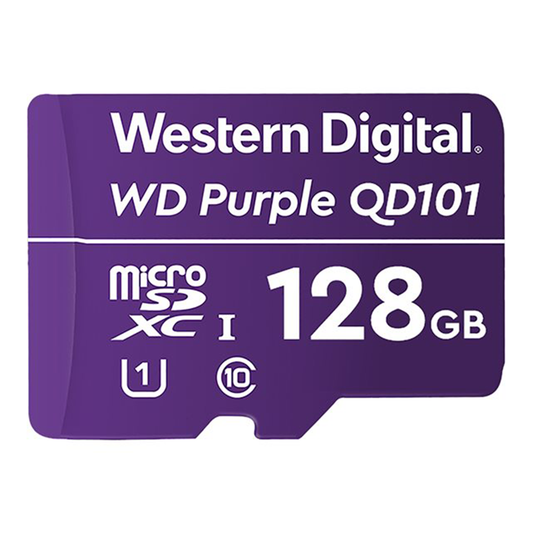 Memoria Micro Sd Wd Purple 128 Gb Surveillance Morado