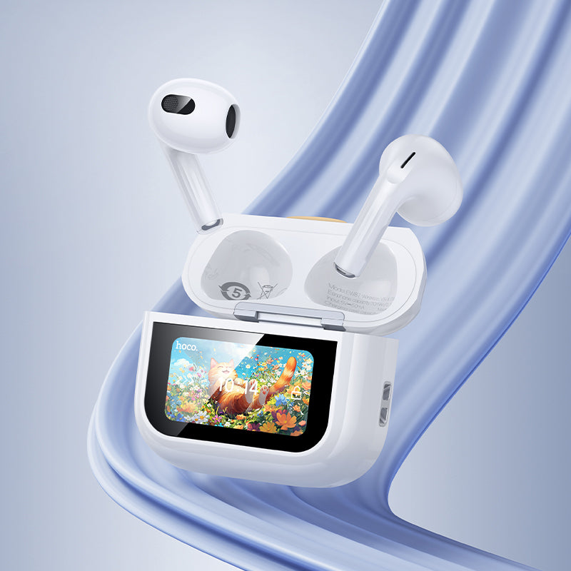 Audífonos In Ear Bluetooth Hoco Ew87 Pantalla Touch Blanco – imagen 3