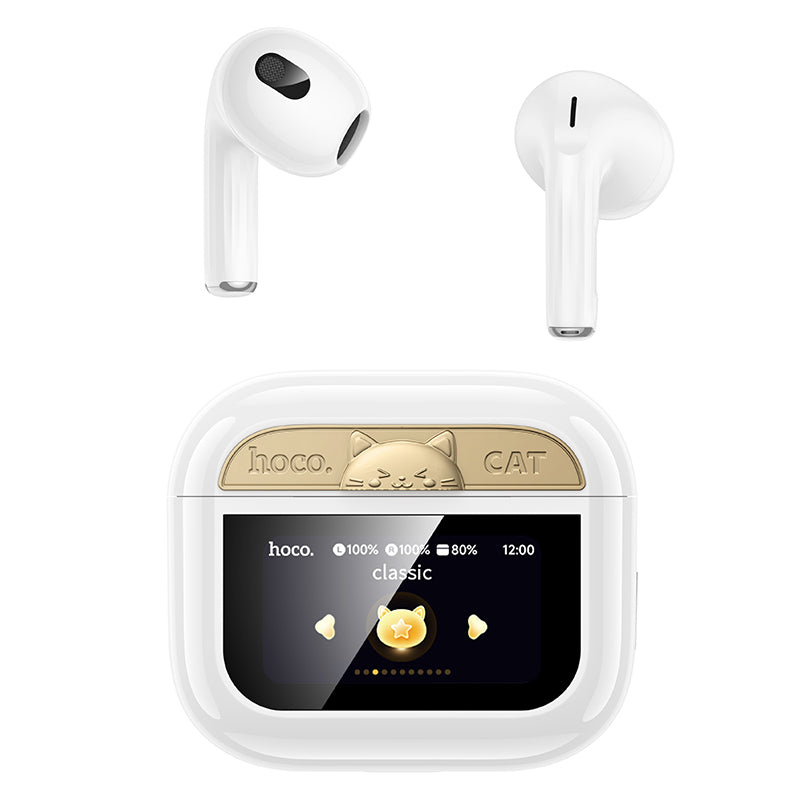 Audífonos In Ear Bluetooth Hoco Ew87 Pantalla Touch Blanco – imagen 2